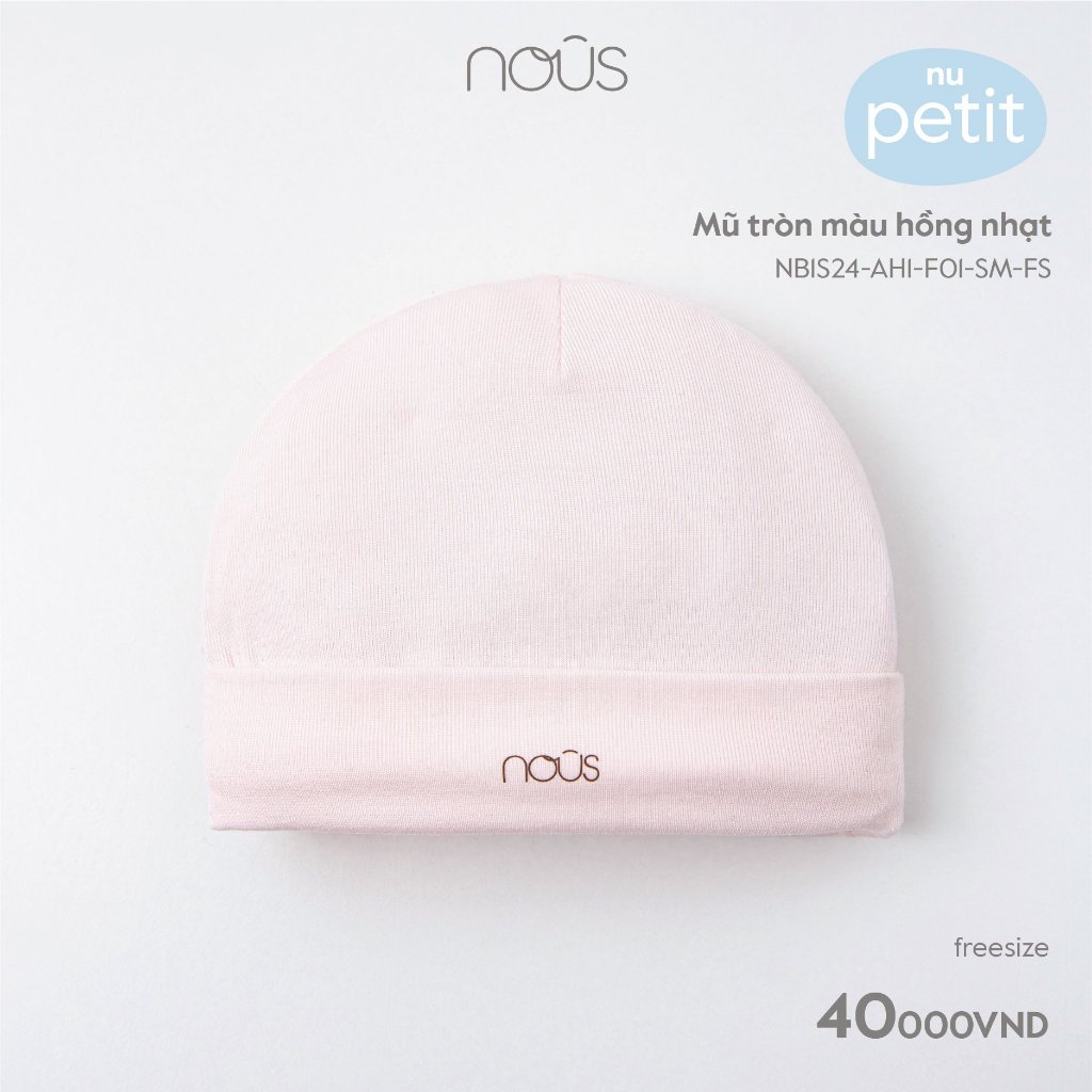 Mũ cho bé trai, bé gái tai gấu Nous phối kẻ màu chất liệu thoáng mát