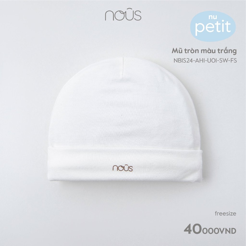 Mũ cho bé trai, bé gái tai gấu Nous phối kẻ màu chất liệu thoáng mát