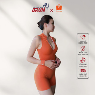 [TẶNG ĐỆM+ĐEO TAY] Bộ jumpsuit đùi SEY - Bộ thể thao chất thun lạnh cao cấp - Form ôm co giãn - BRUN