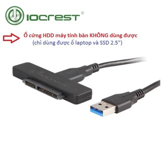 Dock 2.5 IOCREST usd 3.0 kết nối ổ cứng SSD, HDD laptop qua usb 3.0 xịn hơn dock seagate hdd box