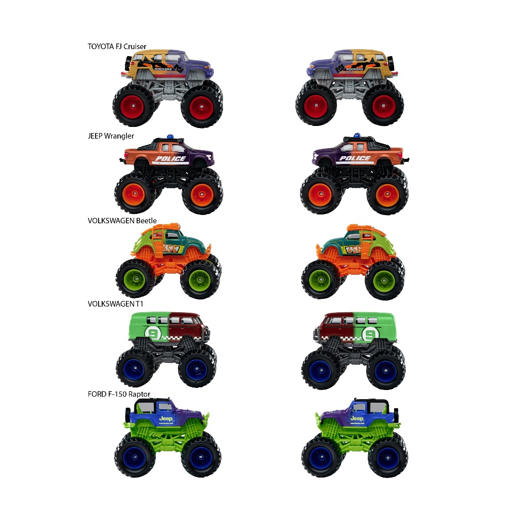 Xe Mô Hình Vượt Địa Hình MAJORETTE Monster Rockerz Color Changers  212057257 - Giao mẫu ngẫu nhiên