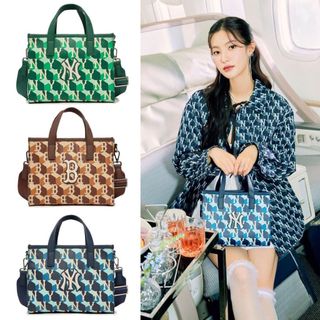 Túi mlb cube monogram small tote bag 3aors022n