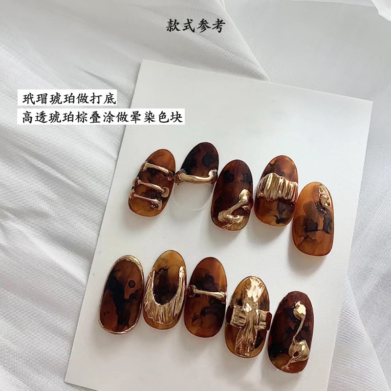 Set 3 chai sơn gel thạch hổ phách