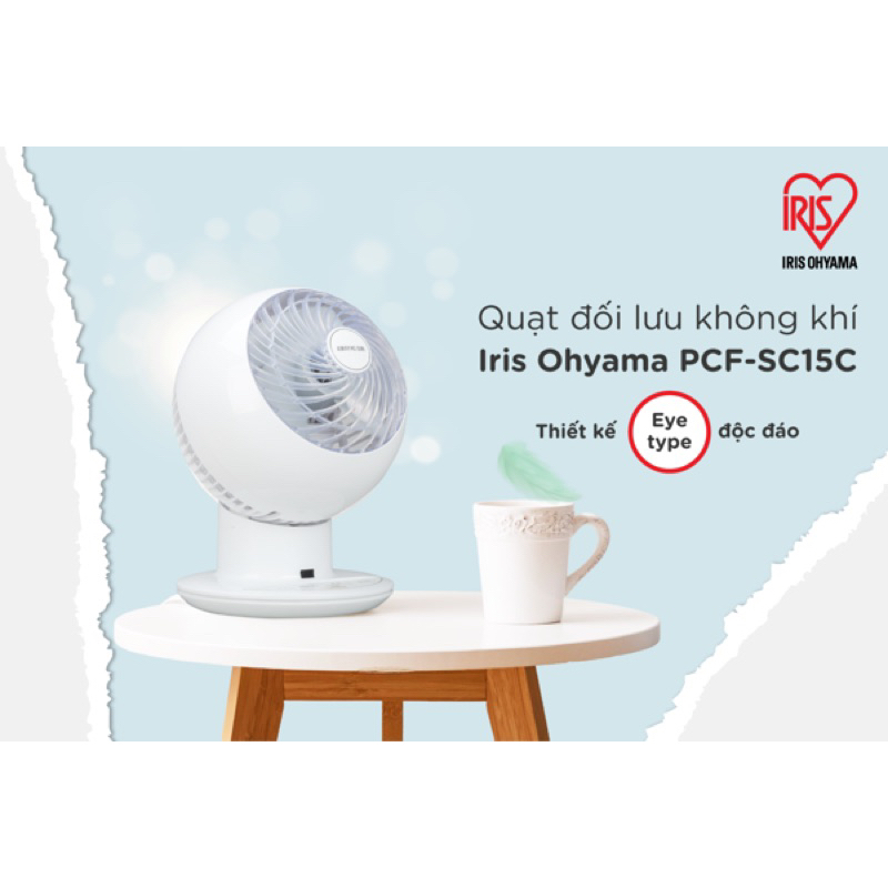Quạt đối lưu không khí PCF-SC15C  Iris Ohyama, BH 12 tháng