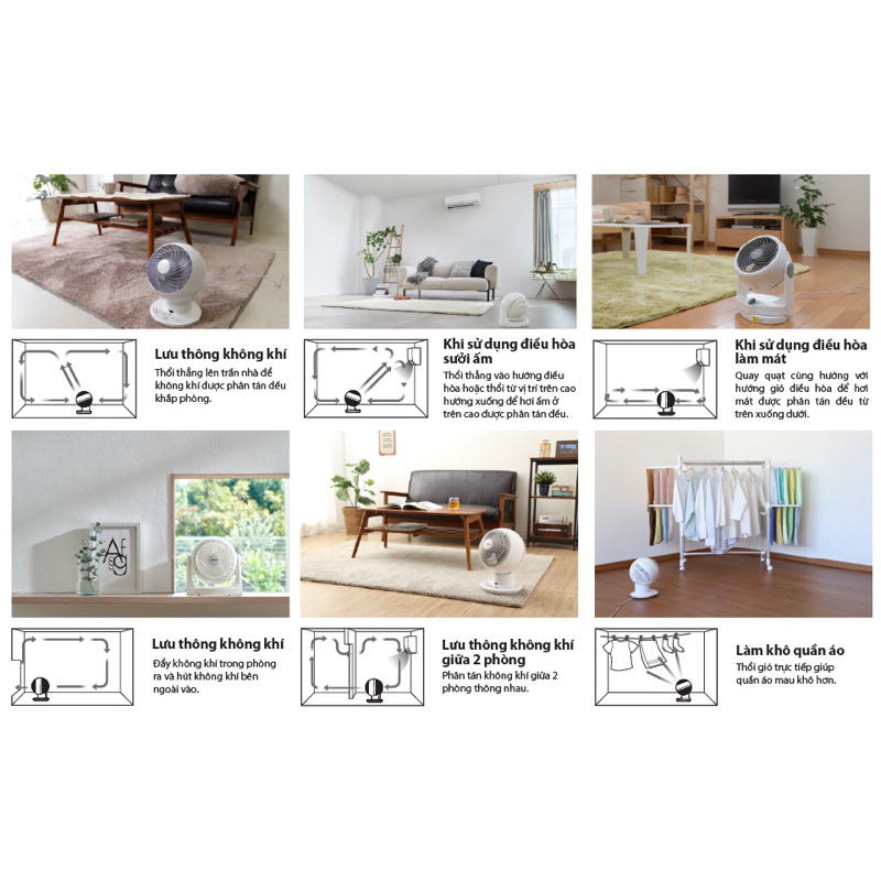 Quạt đối lưu không khí PCF-SC15C  Iris Ohyama, BH 12 tháng