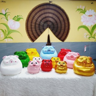 Lợn bụng phệ mắt híp thạch cao size 2