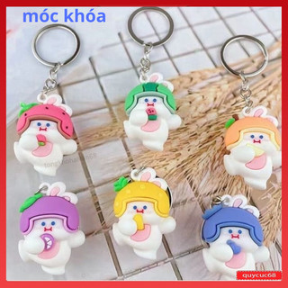 Móc Khoá Chú Thỏ Cosplay Hoa Quả Hình Chú Thỏ Béo thiết kế dễ thương tiện dụng