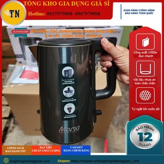 Ấm siêu tốc sunhouse mama shd1389 1.8 lít, công suất 1850 w, bảo hành 24 tháng
