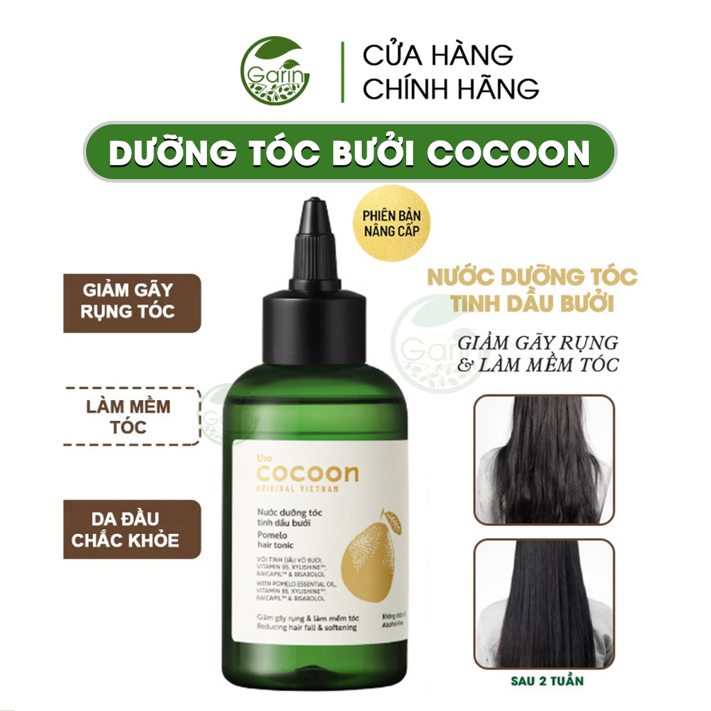 Nước dưỡng tóc tinh dầu bưởi kích thích mọc tóc Cocoon Garin giảm gãy rụng và làm mềm tóc 140ml