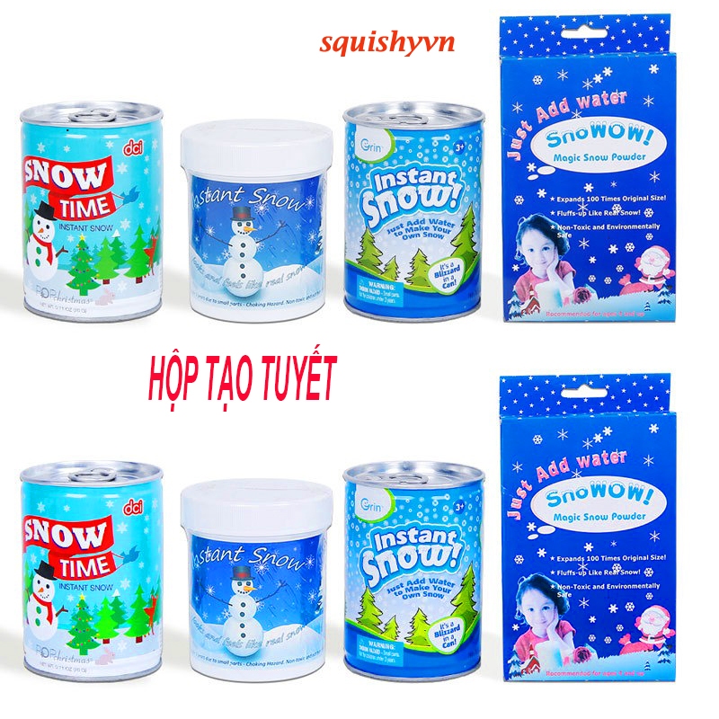 Hộp tạo tuyết nhân tạo - Gói tuyết siêu mịn làm slime mây