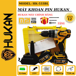 Khoan pin không chổi than ba chức năng hukan hk-533bl - khoan pin lõi đồng 100% bảo hành chính hãng ...