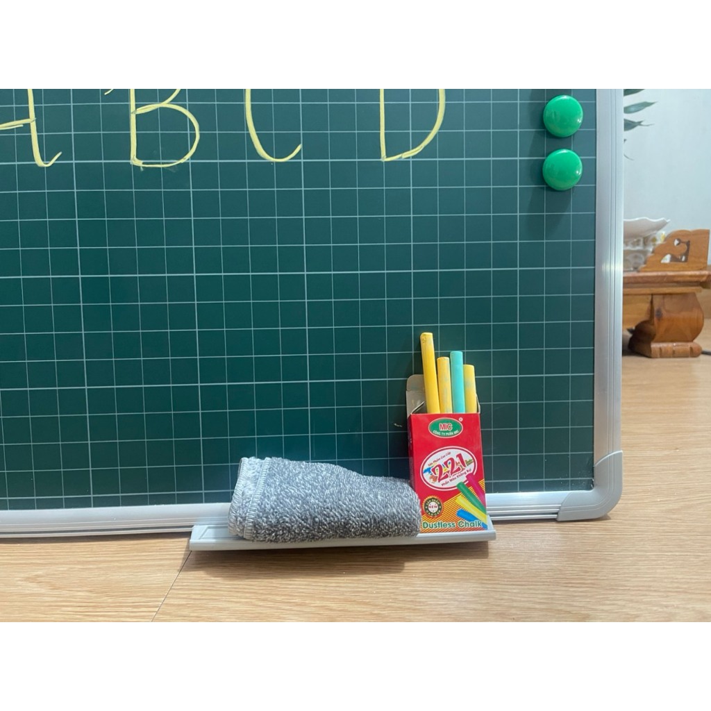 Bảng Từ Xanh Viết Phấn Kẻ Ô Ly Hàn Quốc Dùng Để Luyện Chữ