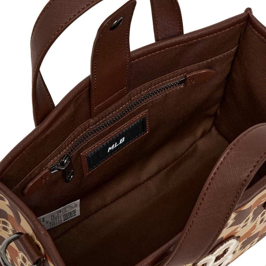 Túi MLB Cube Monogram Small Tote Bag 3AORS022N