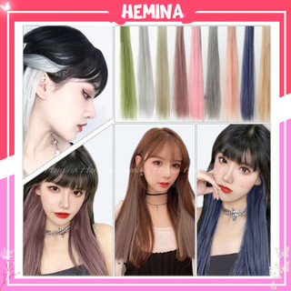 Tóc light giả nhiều màu Hemina tóc giả kẹp dài thẳng highlight 60cm CM11