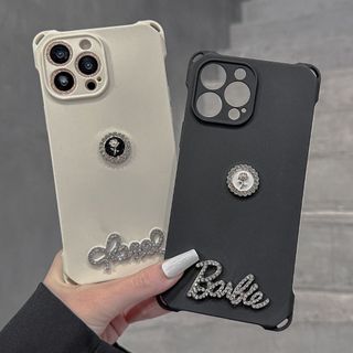 Ốp lưng iphone silicon barbie và cha.nel đá kèm dây đeo cho xsmax/11/11promax/12/12promax/13/13promax/14promax/15promax
