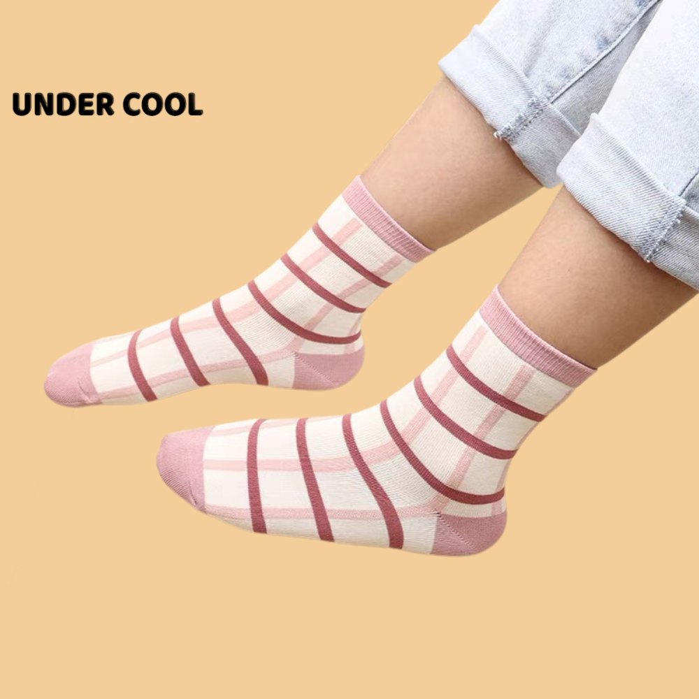 Set 5 Đôi Tất Trẻ Em Thỏ UNDERCOOL Tone Hồng Cho Bé Gái