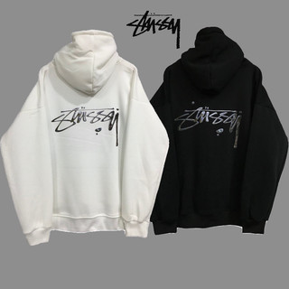 Áo hoodie stussy thuỷ ngân kim loại 3D nỉ bông nam nữ cao cấp khoác mùa đông ấm áp L66 HD190