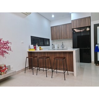Combo 2 ghế quầy bar cao quầy thu ngân gỗ khung sắt dùng cho cafe các quán nước , trà sữa ,quán bar