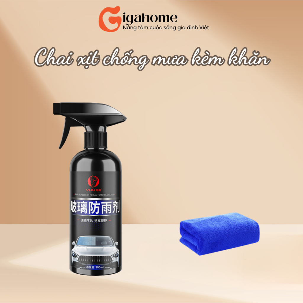 Bình Xịt Kính Nano Chống Bám Nước Mưa, Hơi Sương Hiệu Quả Tặng Kèm Khăn GIGAHOME 12714