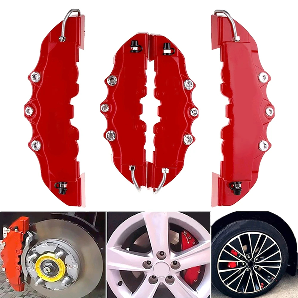 Bộ 2 Chiếc Ốp Độ Má Phanh Đĩa Màu Đỏ Phong Cách Thể Thao Đẳng Cấp