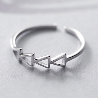 Nhẫn bạc Triangle Nhẫn bạc Tiệm bạc 21Centimeters