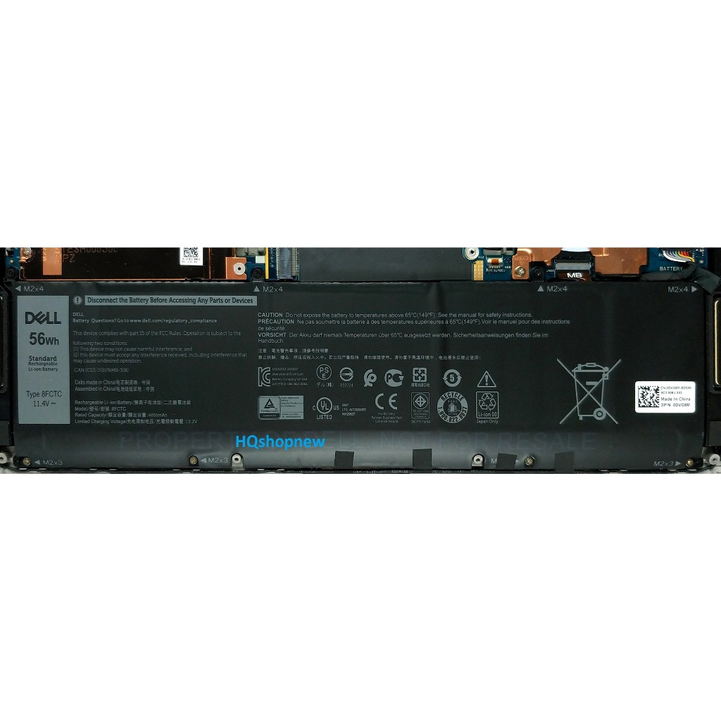 ⚡️ Pin Laptop Dell G15 5510 5511 5515 XPS 9500 9510  Inspiron 7510 7610 Vostro 7510 7620 8FCTC 56Wh 69KF2 86Wh