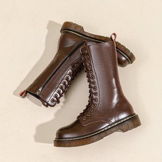 Combat boots 14 lỗ xỏ - Boots da bò nữ ( genuine leather)