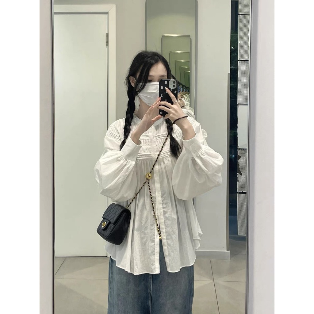 Áo Sơ Mi Oversize Nữ Babydoll Tay Bồng