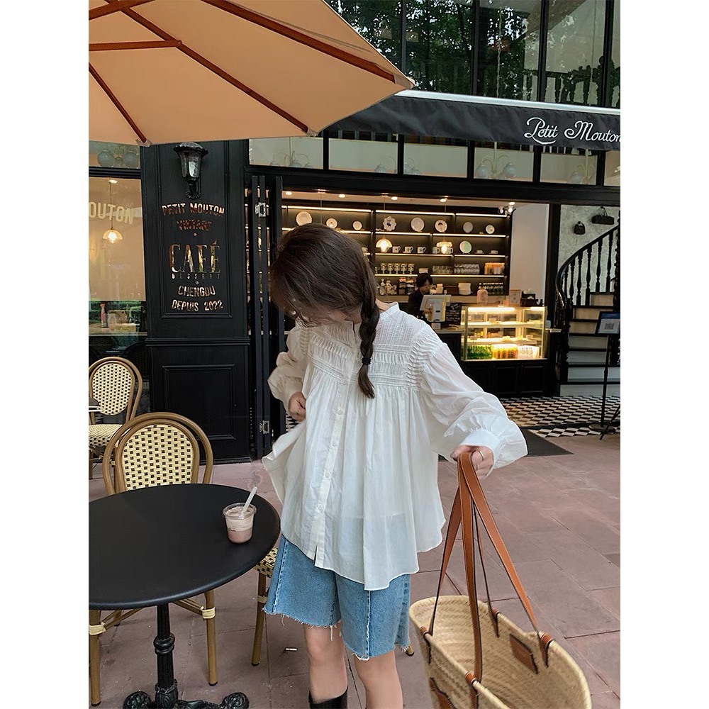 Áo Sơ Mi Oversize Nữ Babydoll Tay Bồng