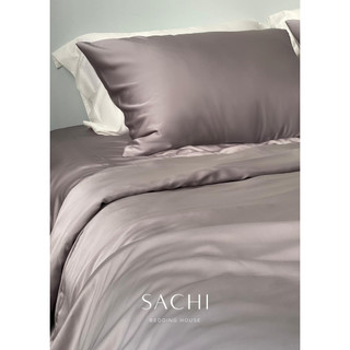 Bộ ga gối 3 món lụa satin sachi bedding house cao cấp trơn màu, set 2 vỏ gối, 1 ga giường bo chun