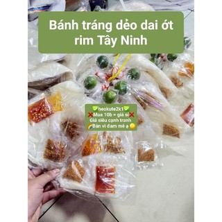 10 bịch Bánh tráng dẻo dai ớt rim Tây Ninh