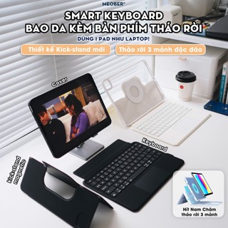 [Premium] Bao da iPad Kèm Bàn Phím Smart Keyboard tháo rời, xoay dọc dành cho Gen 7 8 9, Air 4 5, Pro 11 M1 M2 by Meober