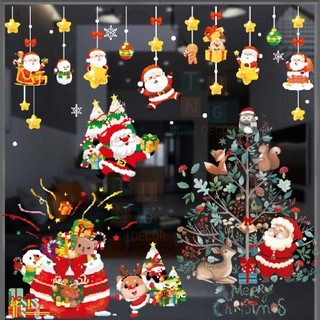 Decal noel trang trí giáng sinh dán cửa kính THD01