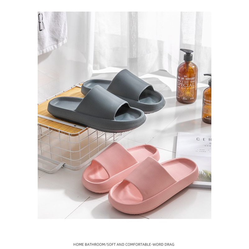 Dép quai ngang đế bánh mì, dép bánh mì siêu êm đi trong nhà, đi chơi nam nữ