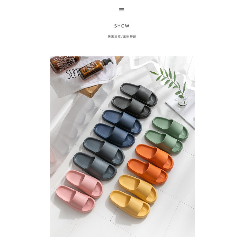 Dép quai ngang đế bánh mì, dép bánh mì siêu êm đi trong nhà, đi chơi nam nữ