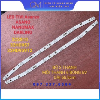 Thanh led tivi asanzo 32s810 darling 32hd957 32hd959t2 bộ 2 thanh cong mới 100% js-d-jp3220-061ec