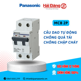 Aptomat bảo vệ quá tải, ngắn mạch panasonic mcb 2 pha 2 tép 10a, 16a, 20a, 25a, 32a, 40a, 50a, 63a