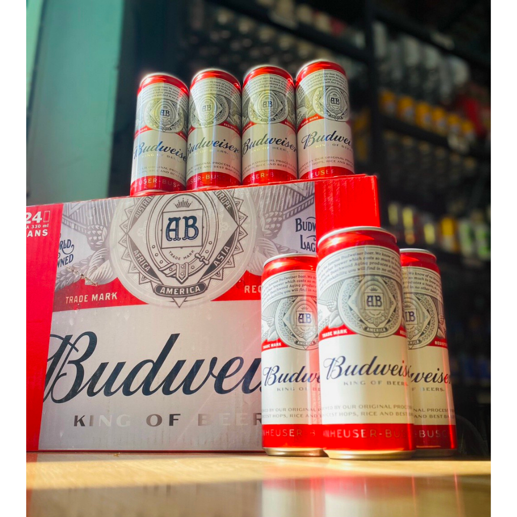 Thùng 24 Lon Bia Budweiser 330ml/lon [ Hoả Tốc ]