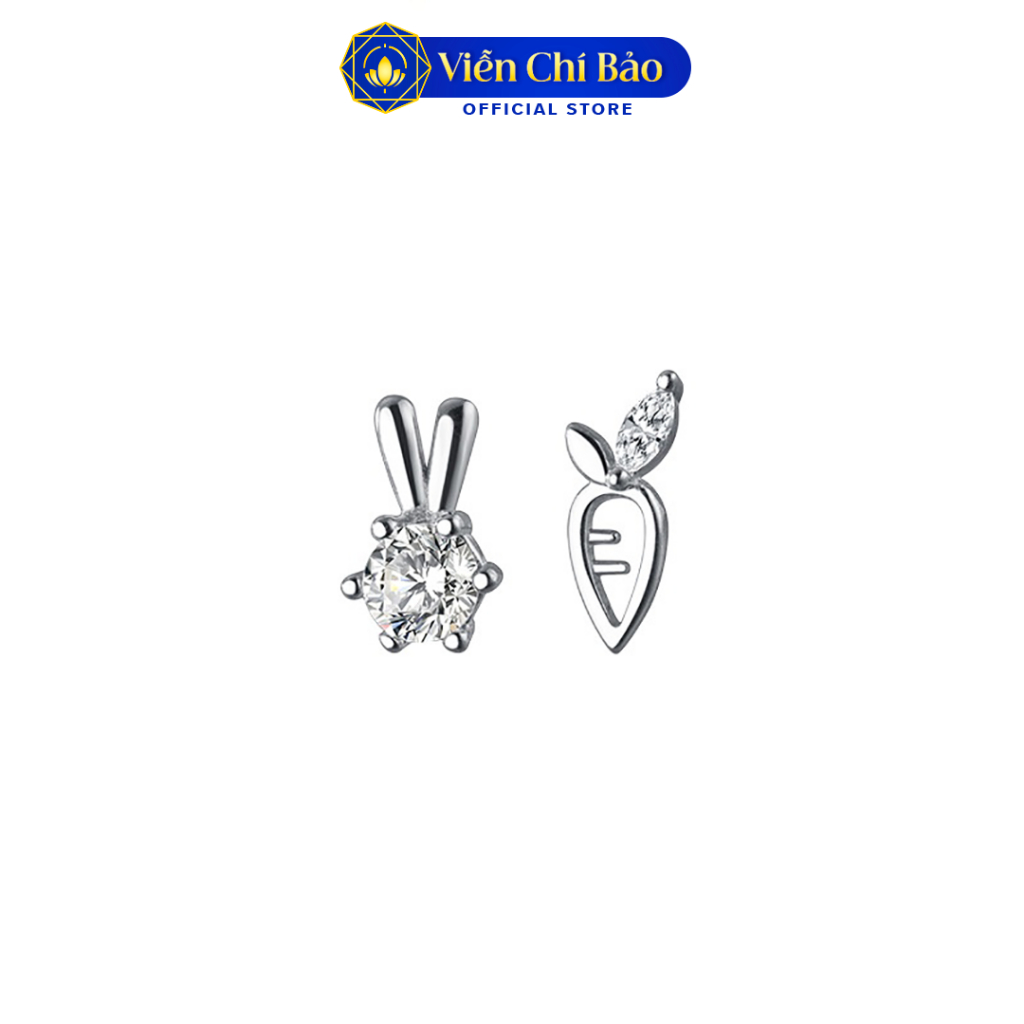 Bông tai bạc nữ Thỏ Cà Rốt chất liệu bạc 925 thời trang phụ kiện trang sức nữ Viễn Chí Bảo B000209