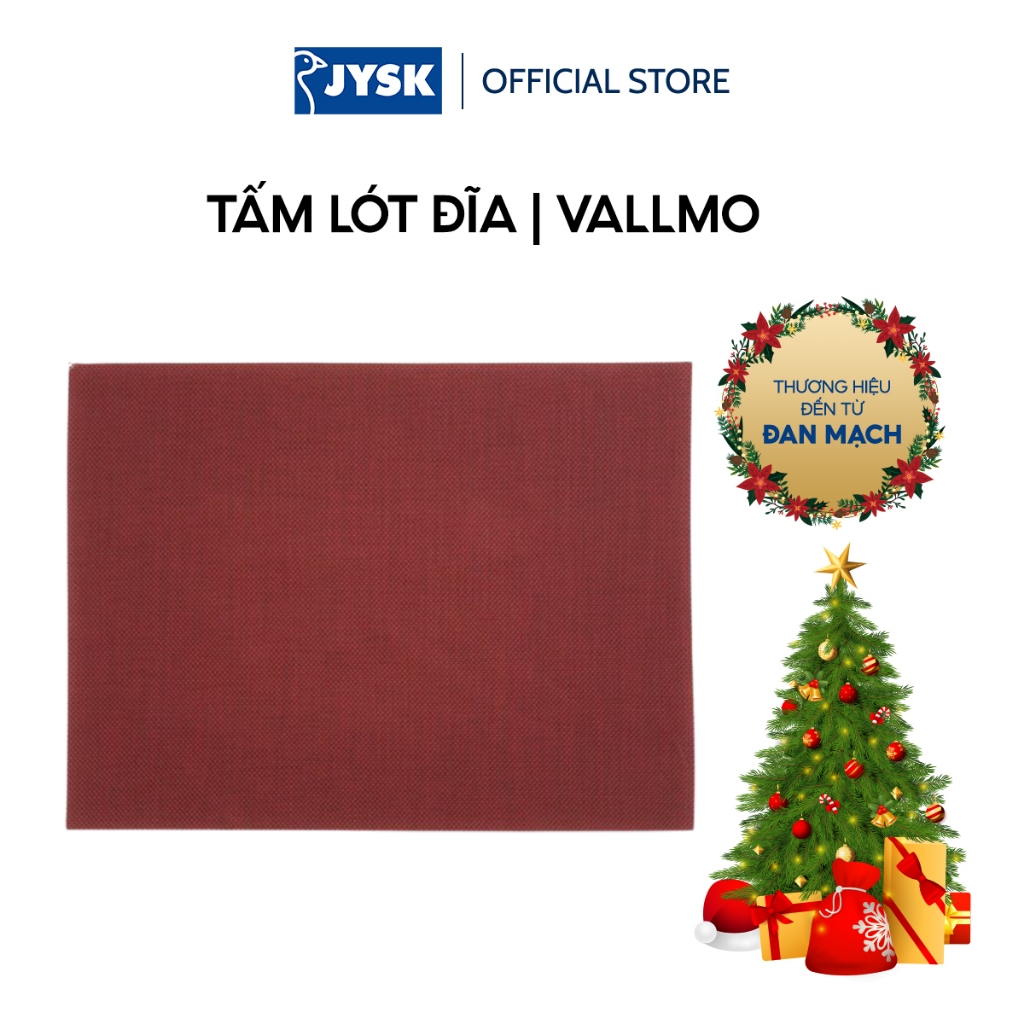 Tấm lót đĩa | JYSK Vallmo | polypropylene | đỏ | R33xD44cm