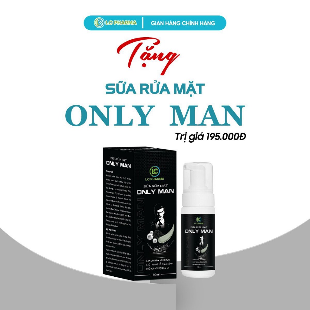 [Combo] 2 dung dịch vệ sinh kháng khuẩn khử mùi ONLY MAN - LC PHARMA tặng sửa rửa mặt