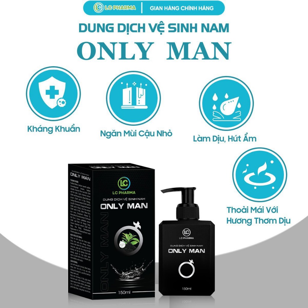 [Combo] 2 dung dịch vệ sinh kháng khuẩn khử mùi ONLY MAN - LC PHARMA tặng sửa rửa mặt