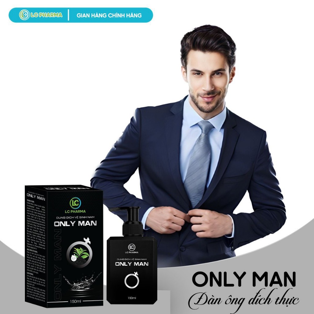 Dung dịch vệ sinh nam giới ONLY MAN Ngăn Vi Khuẩn và Khử Mùi 24H Hương Nước Hoa Thơm Quyến Rũ 150ml