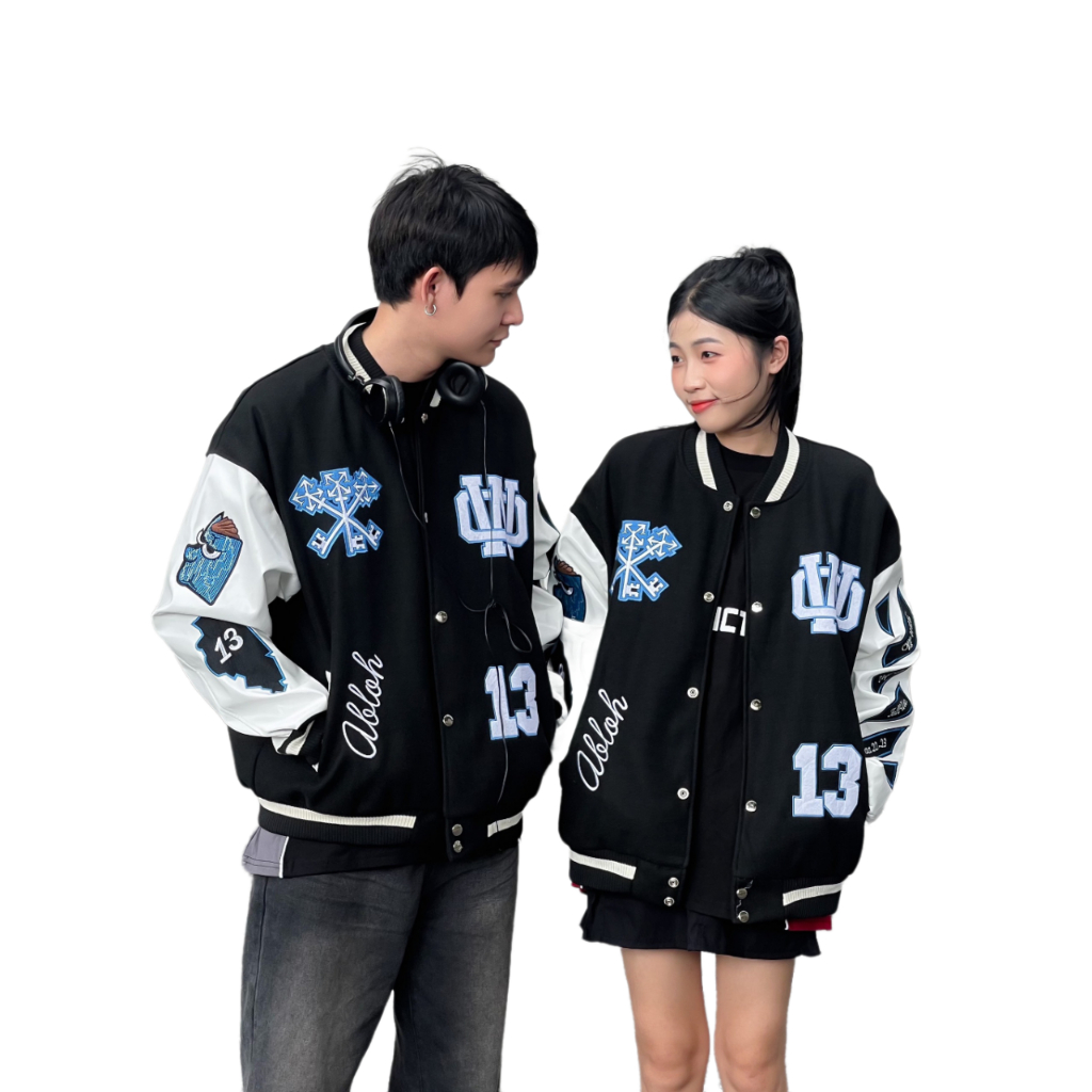 Áo Khoác bomber O.f.f White Ac Milan Varsity Jacket Áo bomber jacket OW x AC Milan kunshopunisex