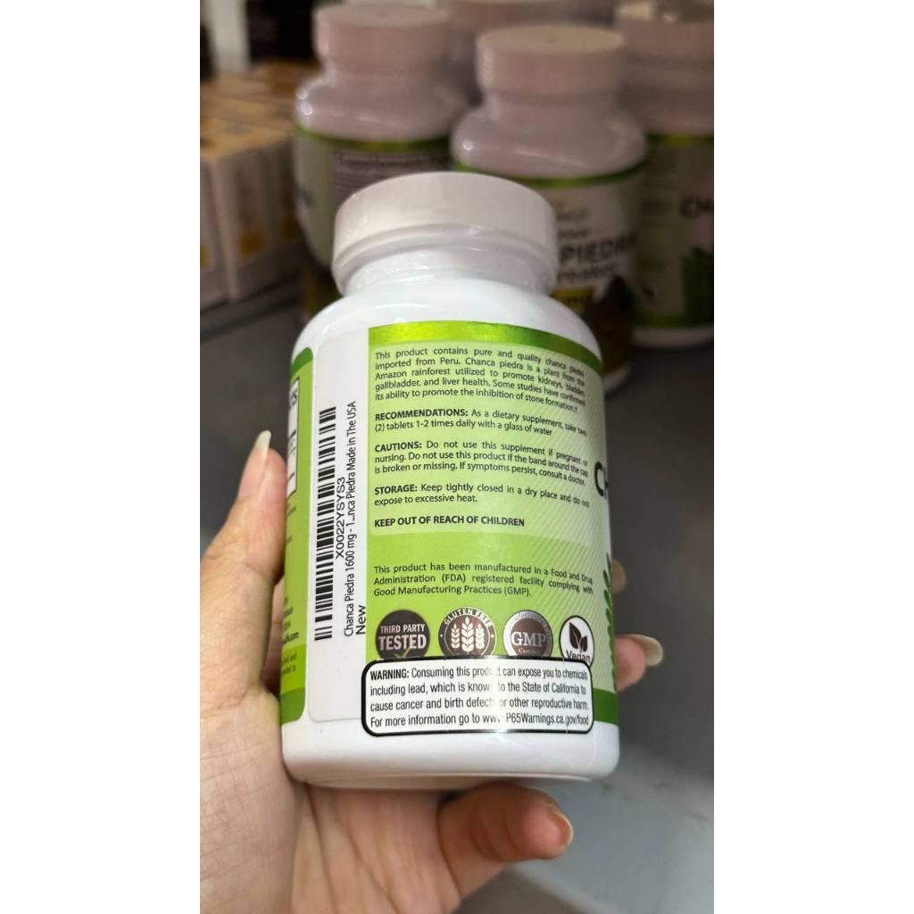 Viên Uống Hỗ Trợ Giảm Sỏi Thận Sỏi Túi Mật Chanca Piedra Stone Breaker 1600mg 120 Viên