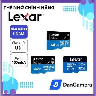 THẺ NHỚ MICROSDHC LEXAR 64gb | 128GB 95MB/45MB/S (633X) Chuyên dụng Camera ip wifi, Camera hành trình, điện thoại