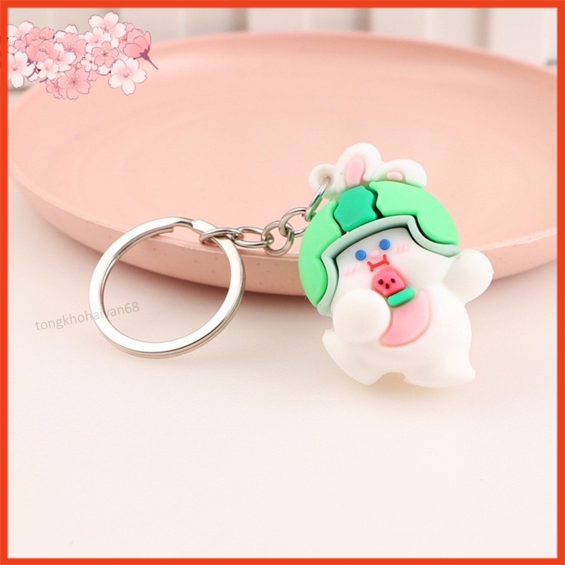 Móc Khoá Chú Thỏ Cosplay Hoa Quả Hình Chú Thỏ Béo thiết kế dễ thương tiện dụng