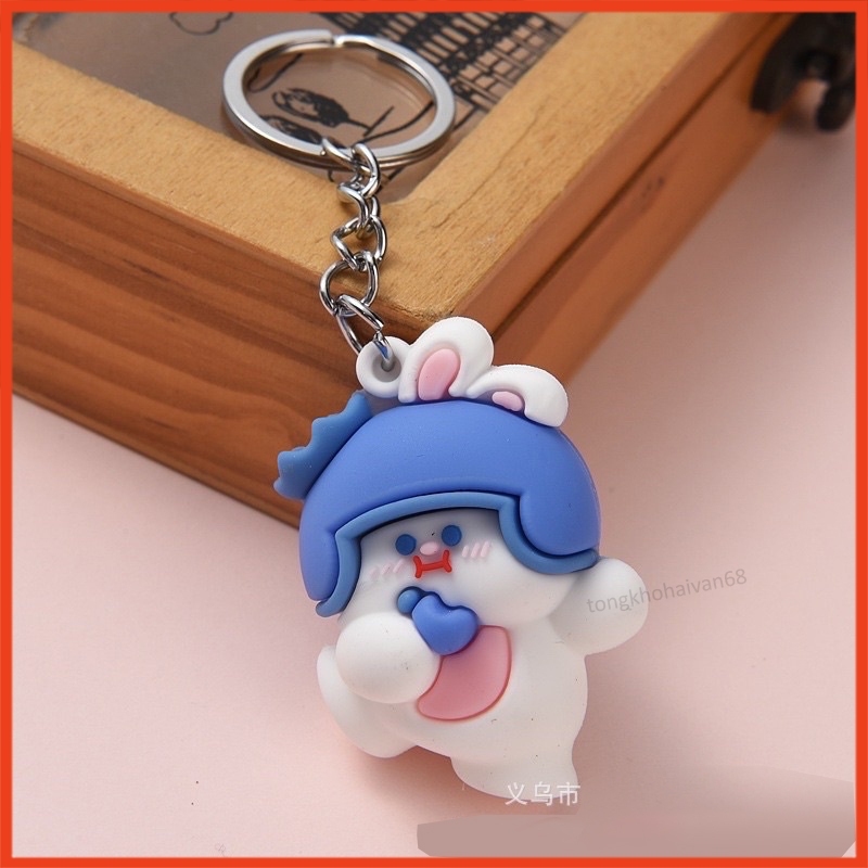 Móc Khoá Chú Thỏ Cosplay Hoa Quả Hình Chú Thỏ Béo thiết kế dễ thương tiện dụng