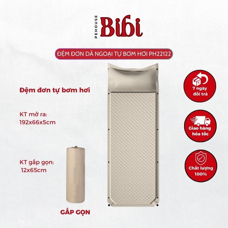 Đệm Hơi Tự Bơm Kèm Gối, Nệm Chống Nước Đi Du Lịch Dã Ngoại Gấp Gọn PH 22122/22123