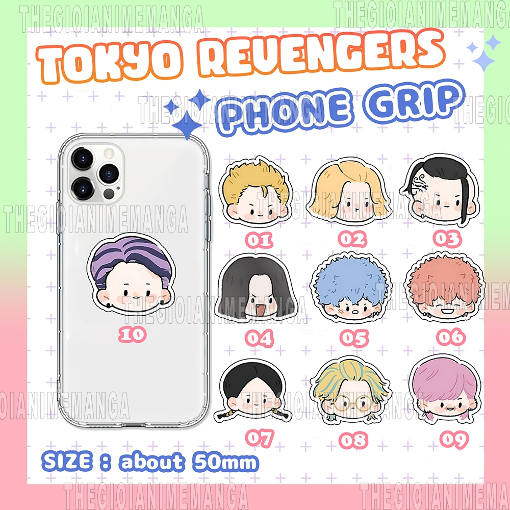Giá đỡ điện thoại TOKYO REVENGERS ver MẮT ĐẬU in hình anime chibi griptok tiện lợi phone mica acrylic
